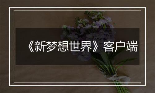 《新梦想世界》客户端
