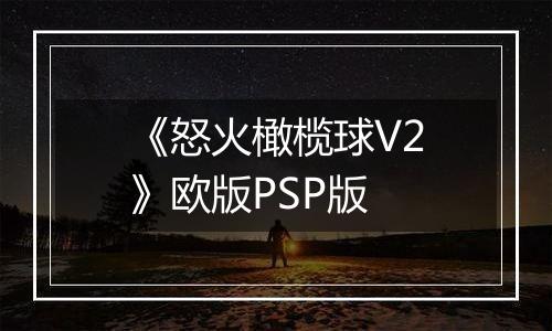 《怒火橄榄球V2》欧版PSP版