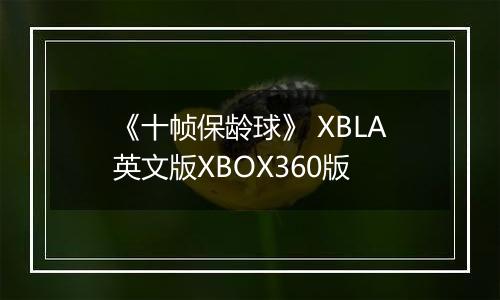 《十帧保龄球》 XBLA英文版XBOX360版