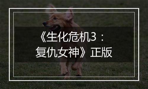 《生化危机3：复仇女神》正版