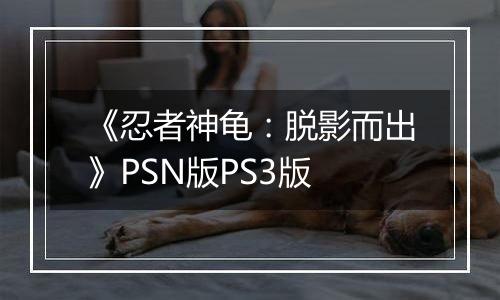 《忍者神龟：脱影而出》PSN版PS3版