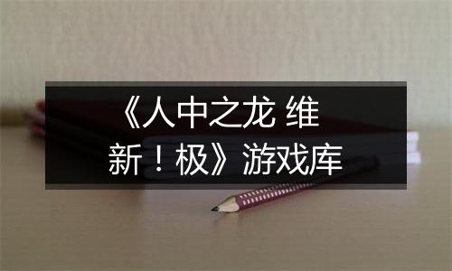 《人中之龙 维新！极》游戏库