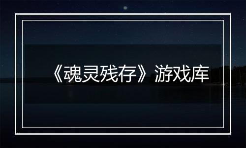《魂灵残存》游戏库