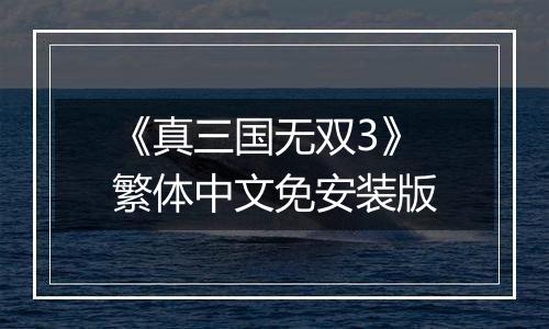 《真三国无双3》繁体中文免安装版