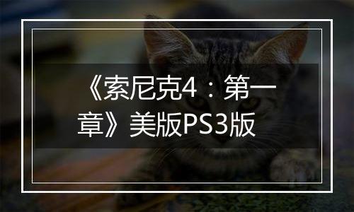 《索尼克4：第一章》美版PS3版