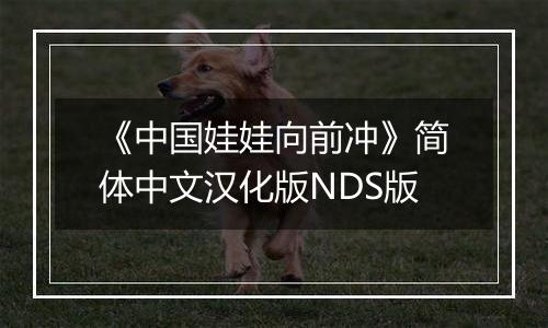 《中国娃娃向前冲》简体中文汉化版NDS版