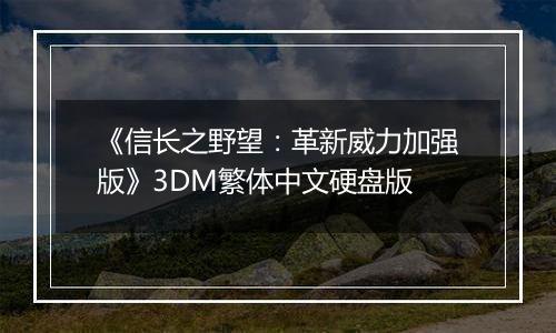 《信长之野望：革新威力加强版》3DM繁体中文硬盘版