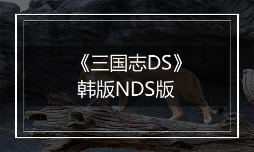 《三国志DS》 韩版NDS版