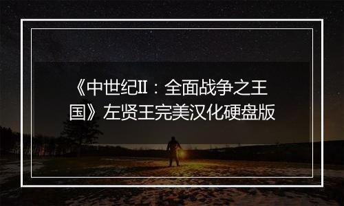 《中世纪II：全面战争之王国》左贤王完美汉化硬盘版