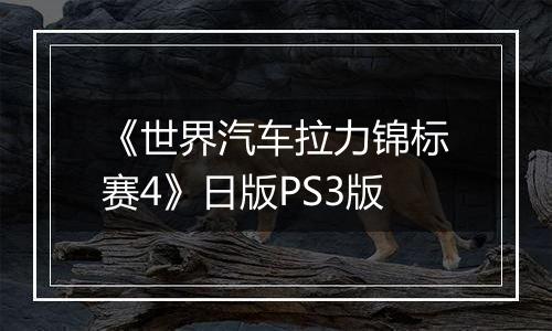 《世界汽车拉力锦标赛4》日版PS3版
