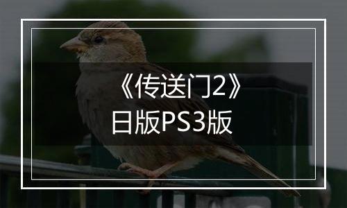 《传送门2》日版PS3版