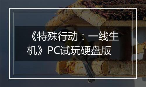 《特殊行动：一线生机》PC试玩硬盘版