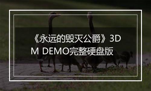 《永远的毁灭公爵》3DM DEMO完整硬盘版