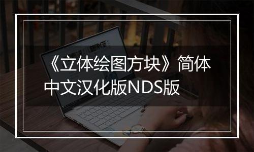 《立体绘图方块》简体中文汉化版NDS版