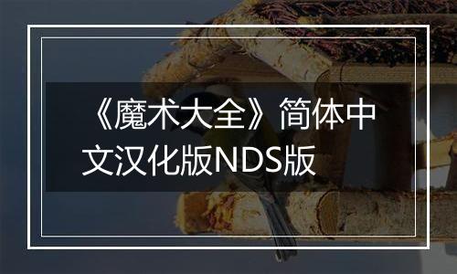 《魔术大全》简体中文汉化版NDS版
