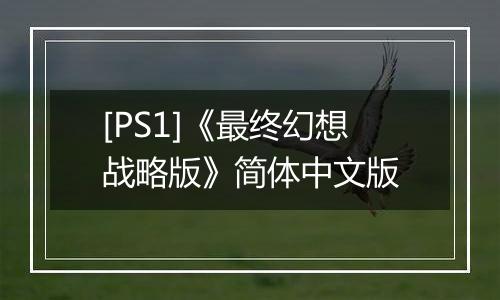 [PS1]《最终幻想战略版》简体中文版