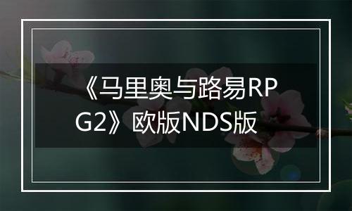 《马里奥与路易RPG2》欧版NDS版