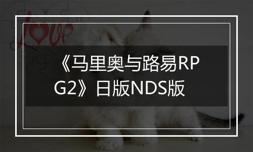 《马里奥与路易RPG2》日版NDS版