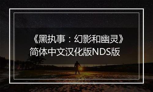 《黑执事：幻影和幽灵》简体中文汉化版NDS版