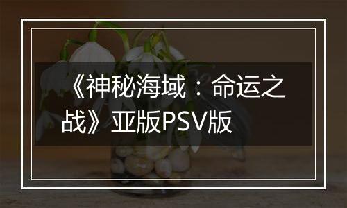 《神秘海域：命运之战》亚版PSV版