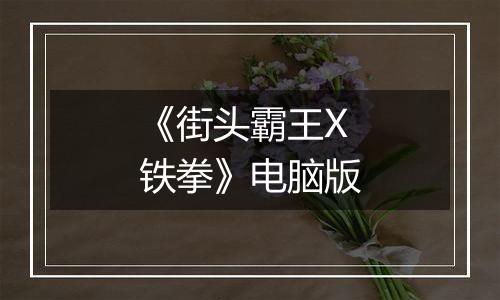 《街头霸王X铁拳》电脑版