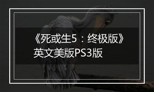 《死或生5：终极版》 英文美版PS3版