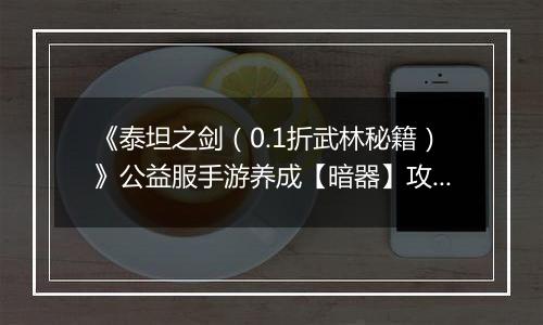 《泰坦之剑（0.1折武林秘籍）》公益服手游养成【暗器】攻略