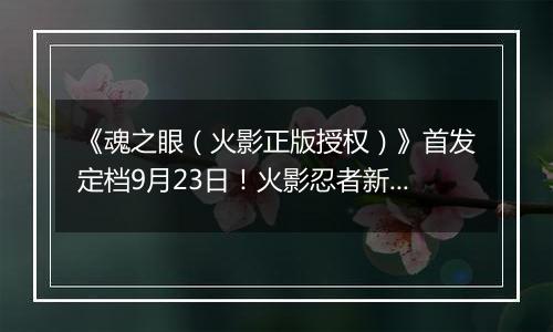 《魂之眼（火影正版授权）》首发定档9月23日！火影忍者新对决！