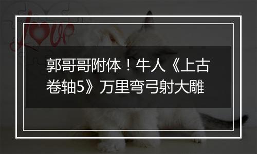 郭哥哥附体！牛人《上古卷轴5》万里弯弓射大雕