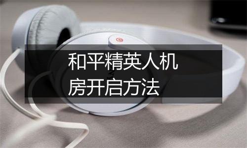 和平精英人机房开启方法