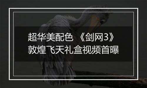 超华美配色 《剑网3》敦煌飞天礼盒视频首曝
