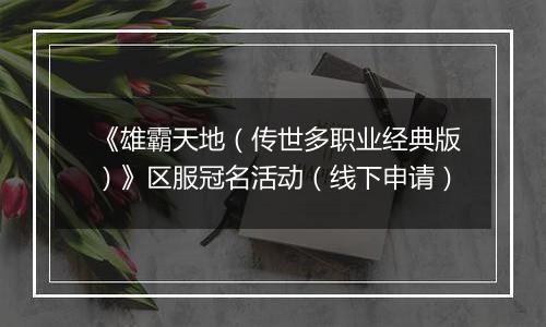 《雄霸天地（传世多职业经典版）》区服冠名活动（线下申请）