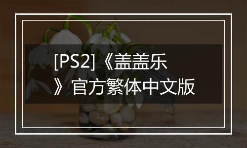 [PS2]《盖盖乐》官方繁体中文版