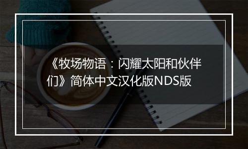 《牧场物语：闪耀太阳和伙伴们》简体中文汉化版NDS版