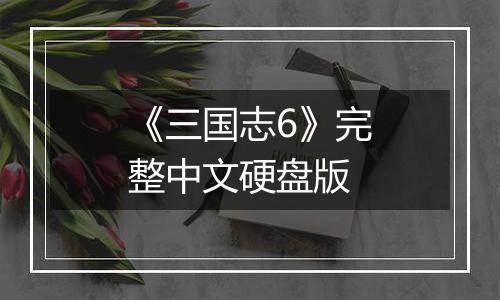 《三国志6》完整中文硬盘版