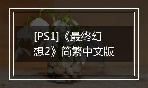 [PS1]《最终幻想2》简繁中文版