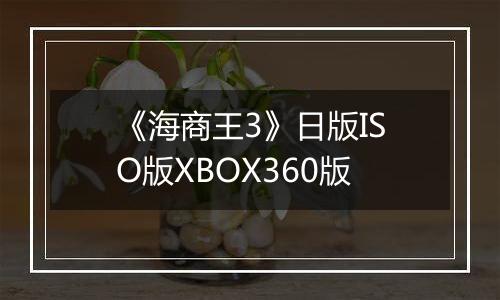 《海商王3》日版ISO版XBOX360版