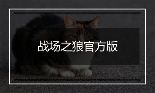 战场之狼官方版