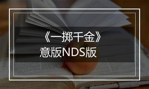 《一掷千金》 意版NDS版