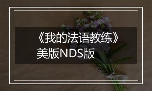 《我的法语教练》 美版NDS版