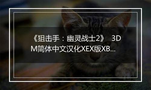 《狙击手：幽灵战士2》  3DM简体中文汉化XEX版XBOX360版